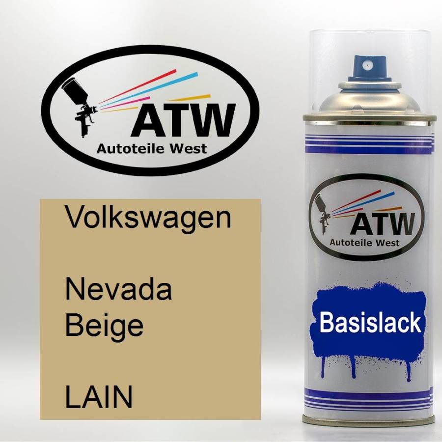 Volkswagen, Nevada Beige, LAIN: 400ml Sprühdose, von ATW Autoteile West.